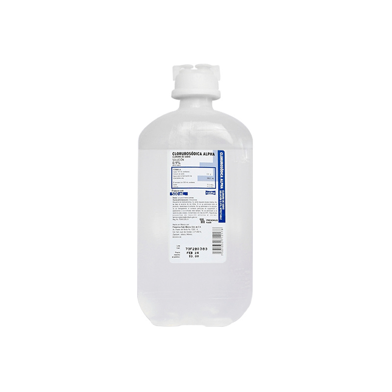 Alpha Iny Plus CLORUROSÓDICA ALPHA Sol. Iny. 0.9% Fco. 500 ML.